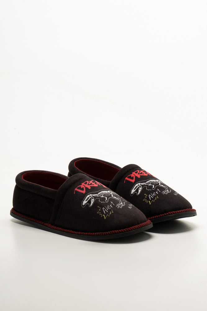 Dino Slippers Black