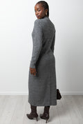 Long Sleeve Bodycon Dress Grey (2)
