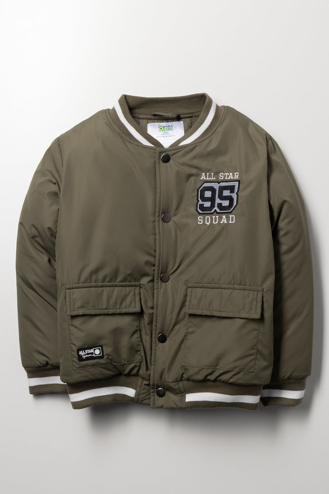 Baseball Utility Bomber Jacket Green