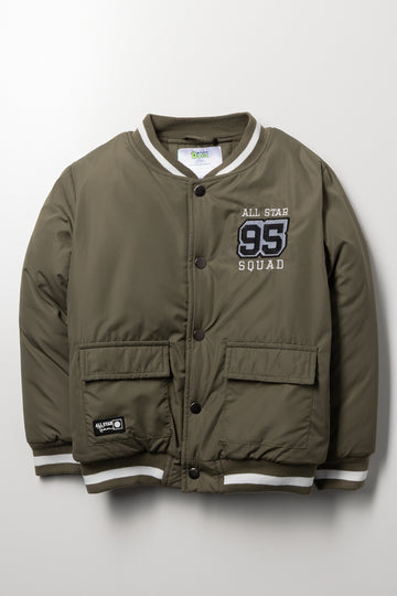 Baseball Utility Bomber Jacket Green