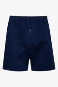 3 Pack Woven Boxers Burgundy, Check & Navy (1)