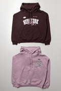 2 Pack New York Hoodies Pink And Brown