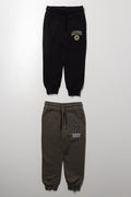 2 Pack Trackpants Black And Dark Green