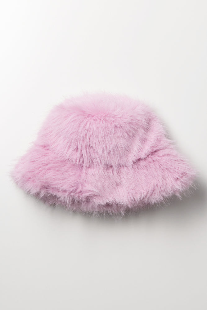 Fuzzy Fur Hat Pink