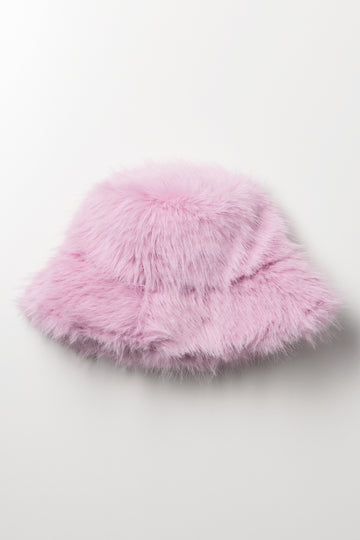 Fuzzy Fur Hat Pink
