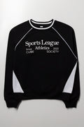 Crew Neck Tracktop Black
