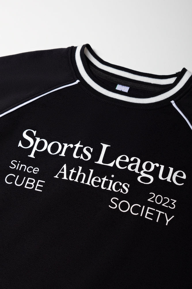 Crew Neck Tracktop Black (1)
