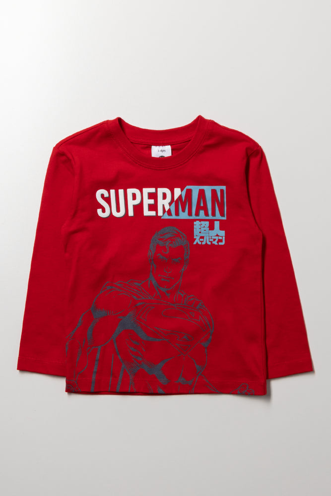 Superman Long Sleeve T-Shirt Red