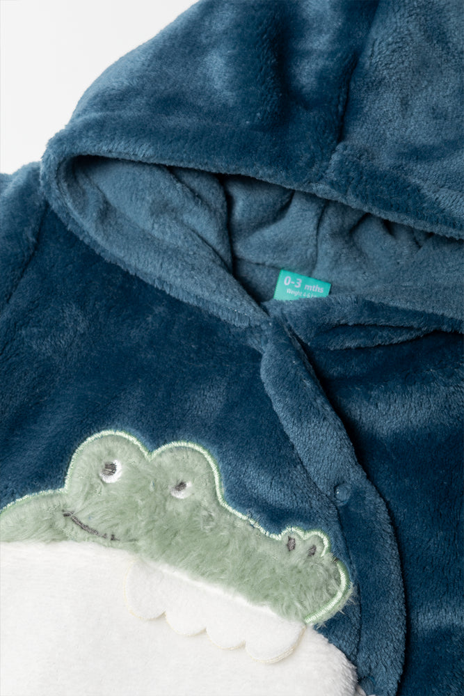 Crocodile Babygrow Teal (1)
