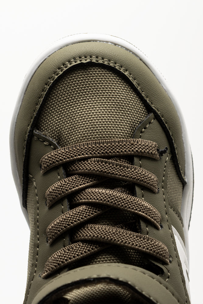 Contrast High Top Sneakers Green (4)