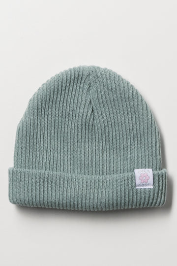 Rib Beanie Light Green