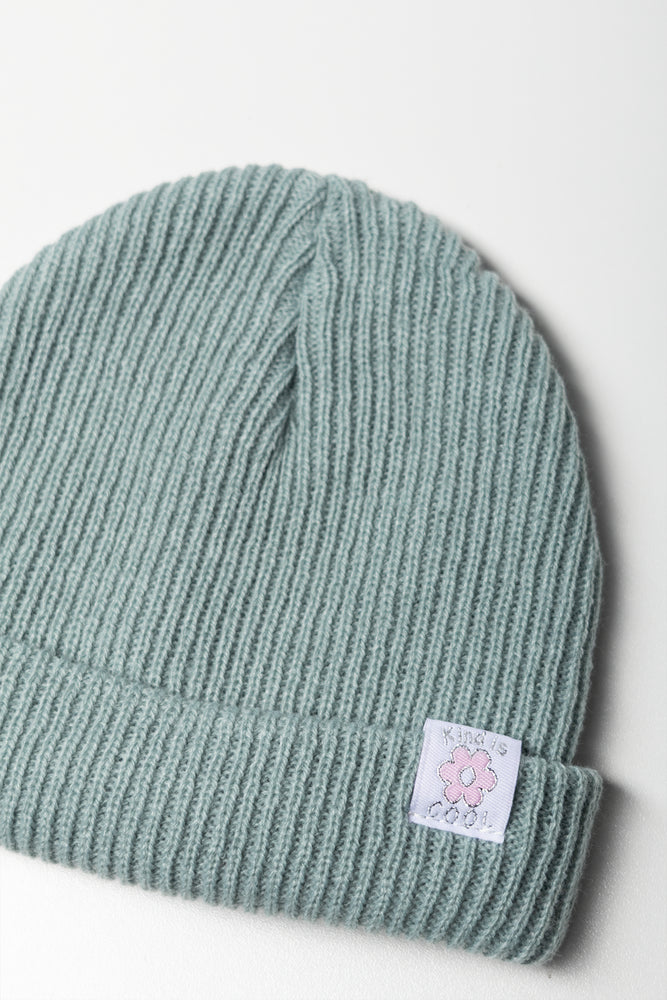 Rib Beanie Light Green (1)