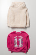 2 Pack Tracktops Pink And Cream