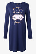 2 Pack 5 More Minutes Long Sleeve Sleepshirts Navy And Grey (1)