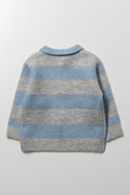 Stripe Collar Button Jersey Grey (2)