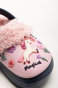 Unicorn Fur Clogs Navy (2)