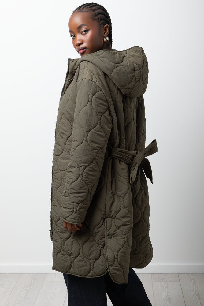 Quilted Puffer Jacket Green (2)