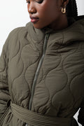 Quilted Puffer Jacket Green (3)