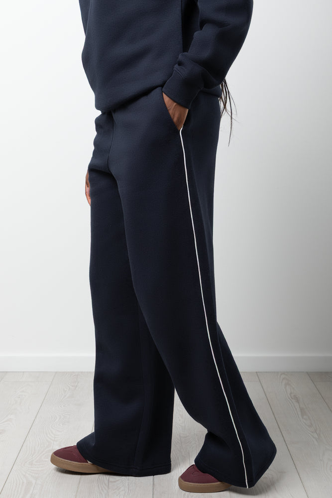 Wide Leg Jogger Trackpants Navy (1)