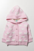 Hooded Cardigan Pink