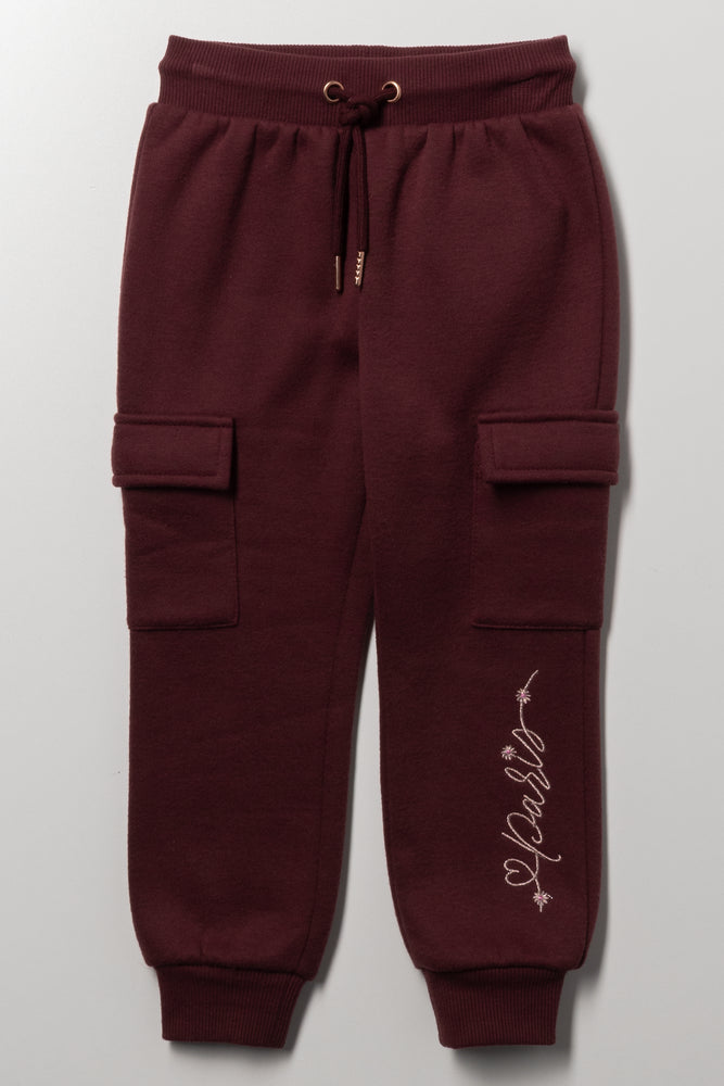 Paris Jogger Trackpants Burgundy