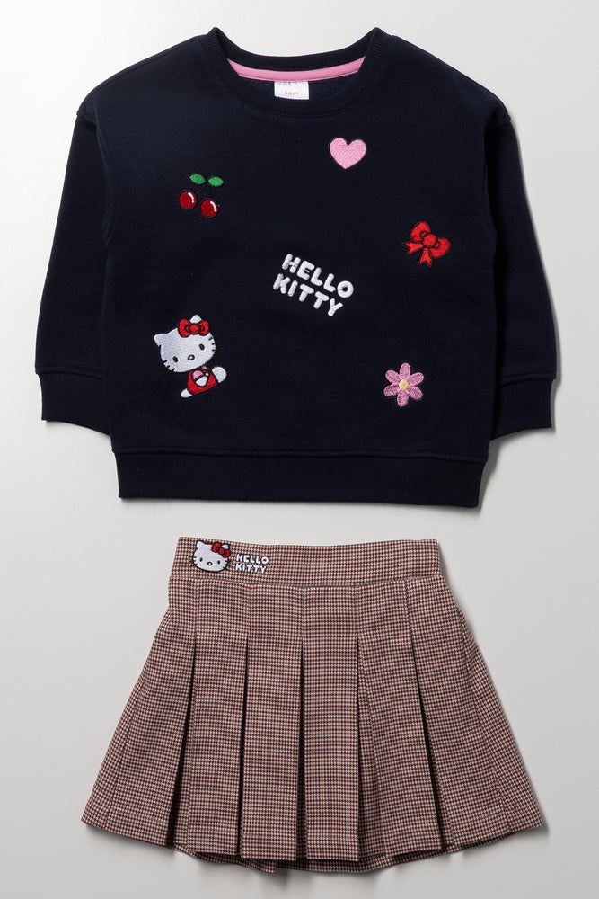 Hello Kitty Skirt Set Navy