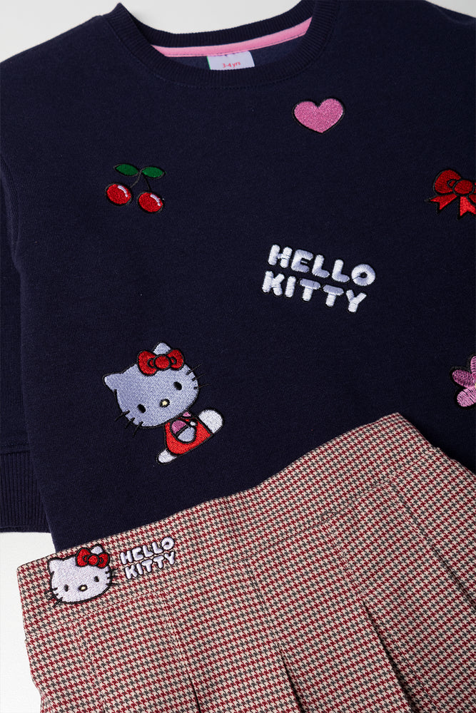 Hello Kitty Skirt Set Navy (1)