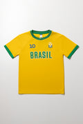 Older Boys Yellow Brazil Soccer T-Shirt