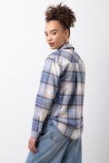 Check Long Sleeve Shirt Blue And Cream (2)