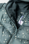 Heart Puffer Jacket Green (1)