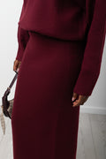 Column Skirt Burgundy (3)