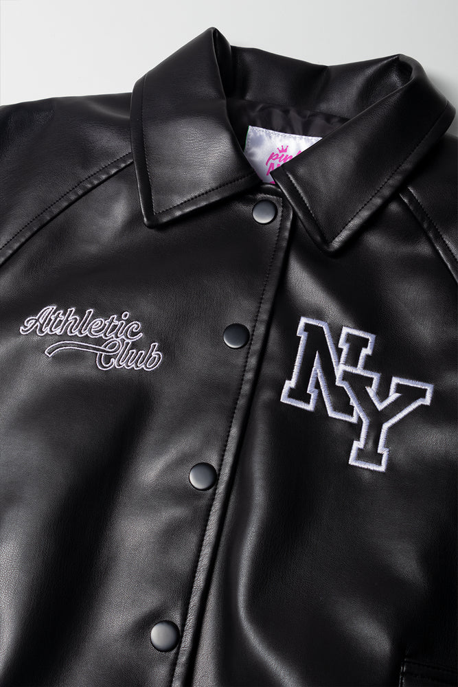 Collar Bomber Jacket Black (1)