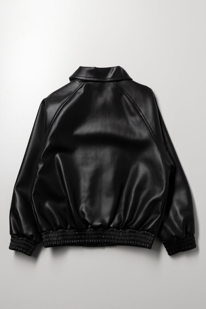Collar Bomber Jacket Black (2)