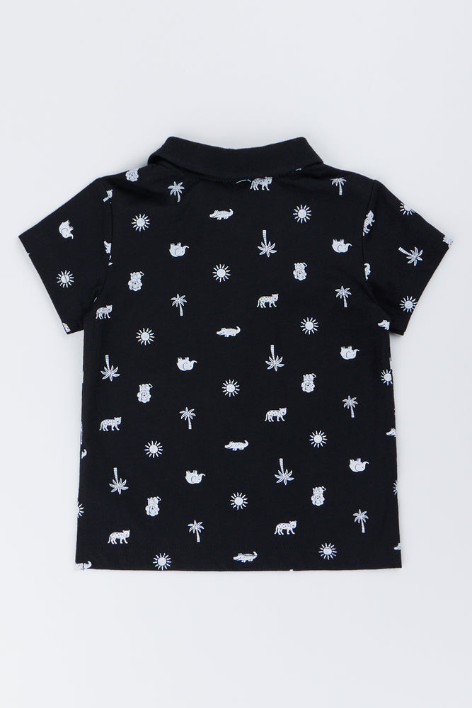 Black Safari Print Shirt (1)