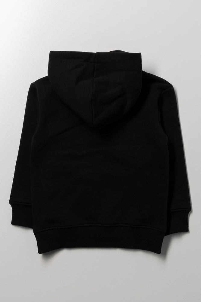 Zip Through Hooded Tracktop Black (2)