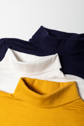 3 Pack Polonecks Navy, White And Yellow (1)