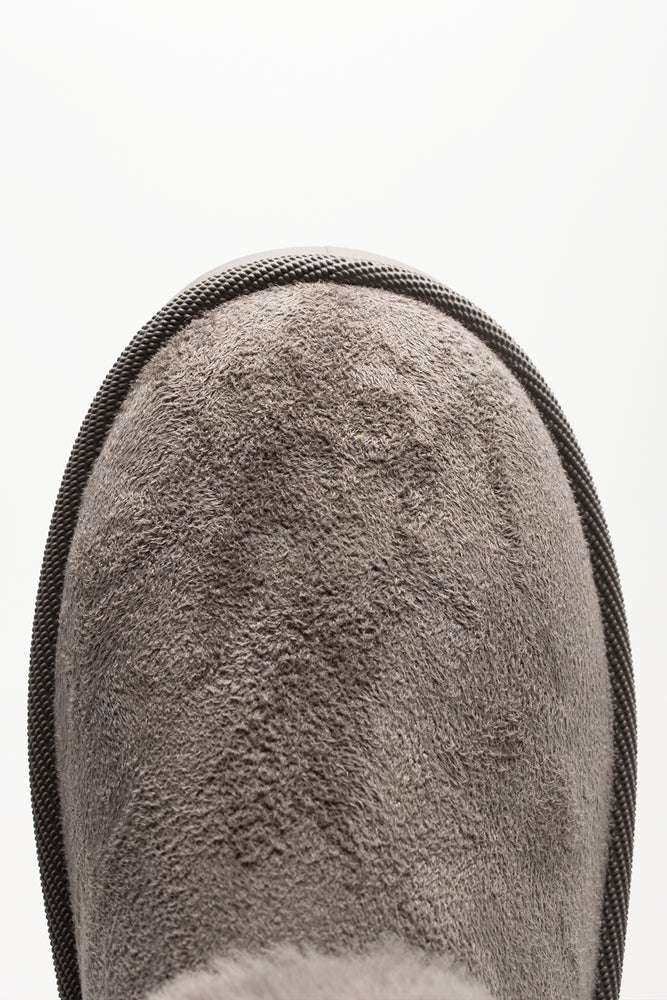 Fur Collar Comfy Boots Grey (4)