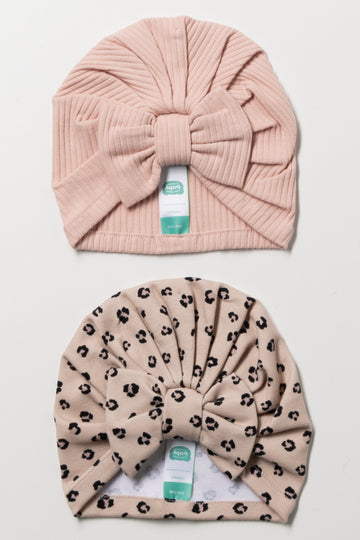 2 Pack Turbans Natural