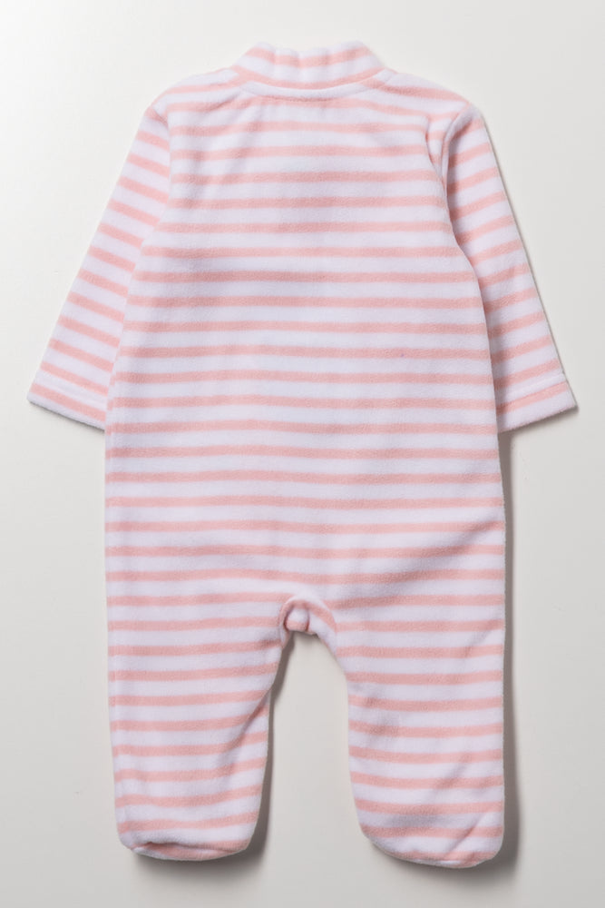 Stripe Babygrow Pink And White (2)