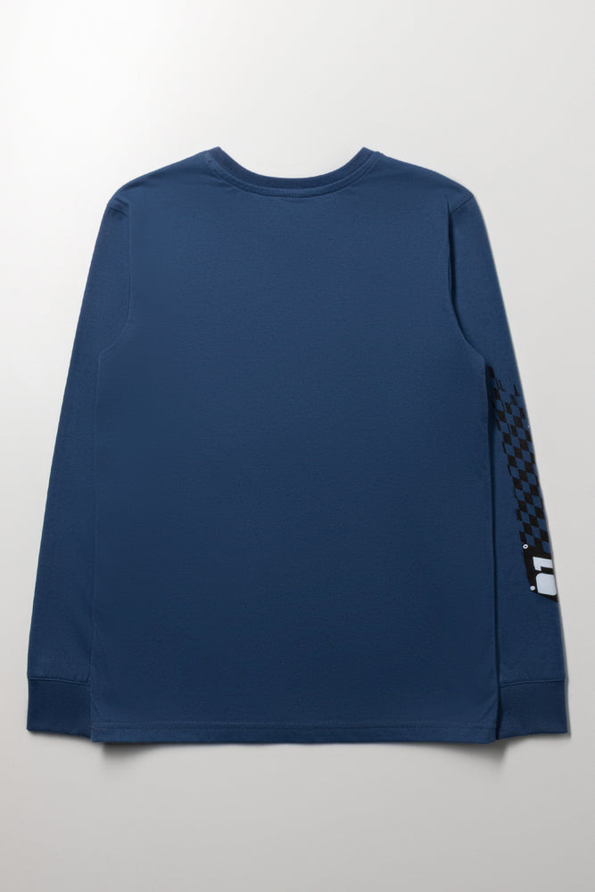 Long Sleeve T-Shirt Blue (2)