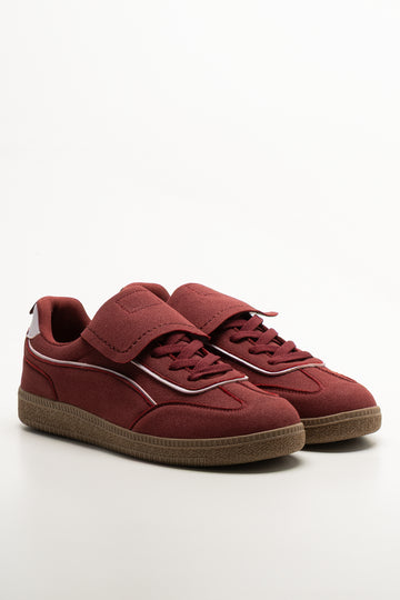 Retro Flap Sneakers Burgundy
