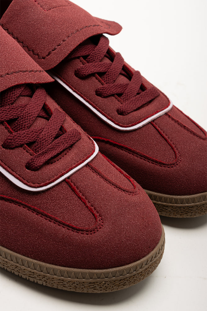 Retro Flap Sneakers Burgundy (2)