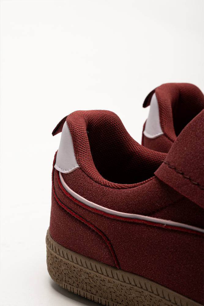 Retro Flap Sneakers Burgundy (3)