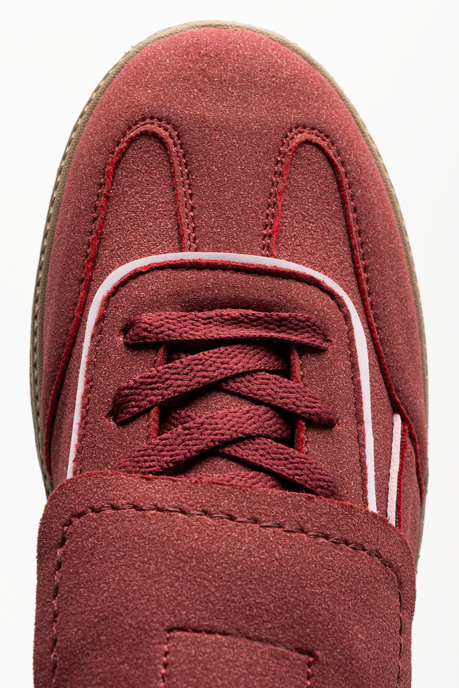 Retro Flap Sneakers Burgundy (4)