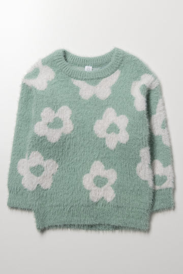 Daisy Eyelash Jersey Green