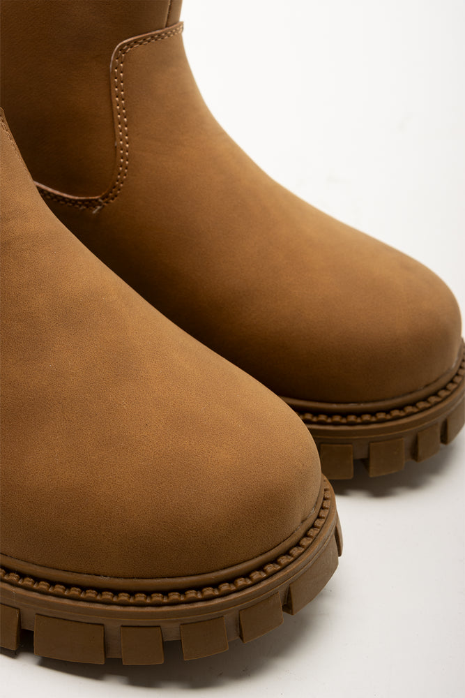 Bow Charm Chelsea Boots Tan (2)