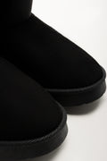 Fur Trim Comfy Boots Black (2)
