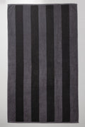 2 Tone Stripe Bath Sheet Grey