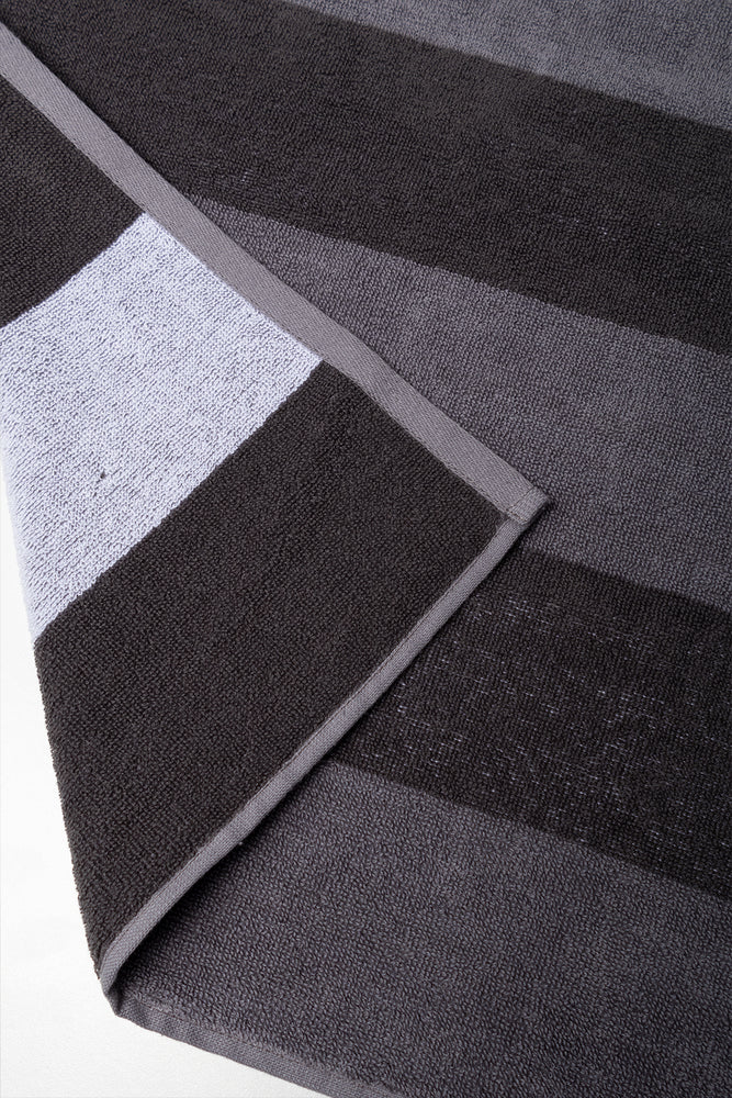2 Tone Stripe Bath Sheet Grey (1)