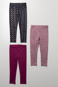 3 Pack Leggings Multicolours